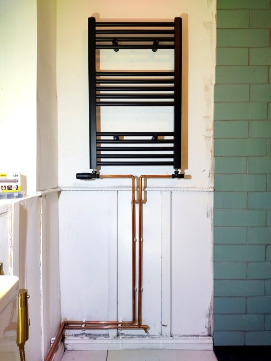 Designer radiator fitted in Suffolk property